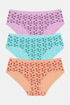 Rosaline Pure Cotton Full Coverage Slim Elastic Panty (Pack of 3)- Petal Print — thumbnail 4